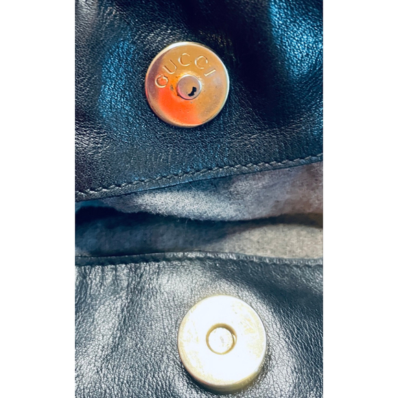 Women's Gucci Black Leather Bamboo Handle Shoulder Bag COA Provided Excel Cond - Picture 9 of 16